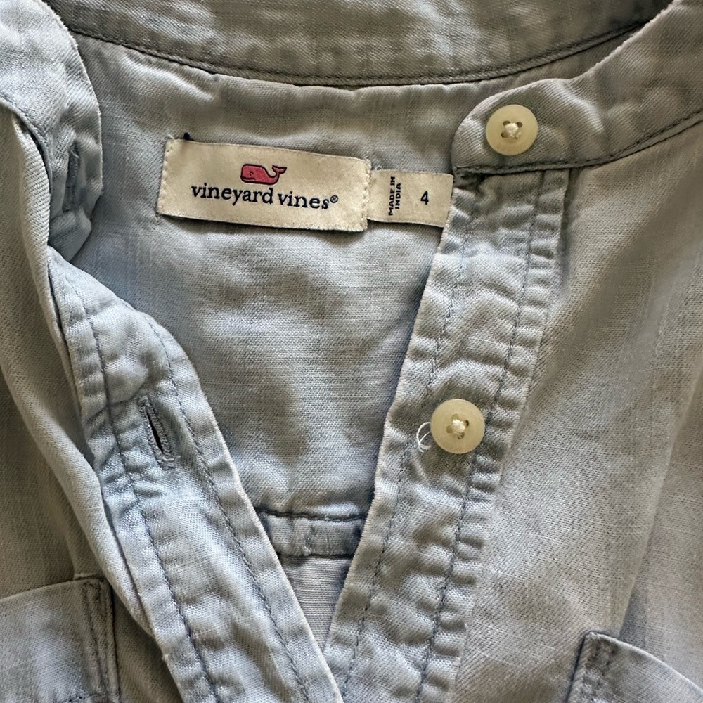 Vineyard Vines Sky Blue Casual Shirtdress
